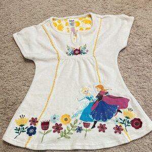 Disney Frozen White Coverup with Floral Accents